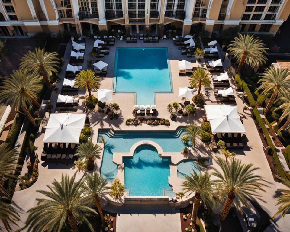 luxury hotel pools in las vegas