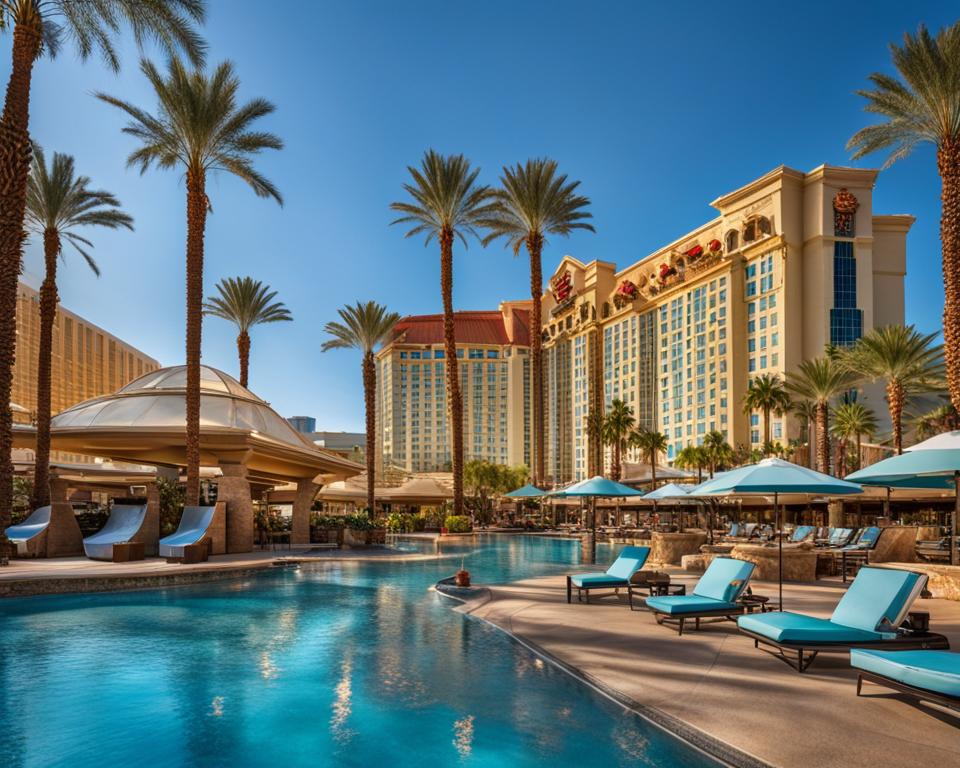 poolside luxury at Las Vegas hotels