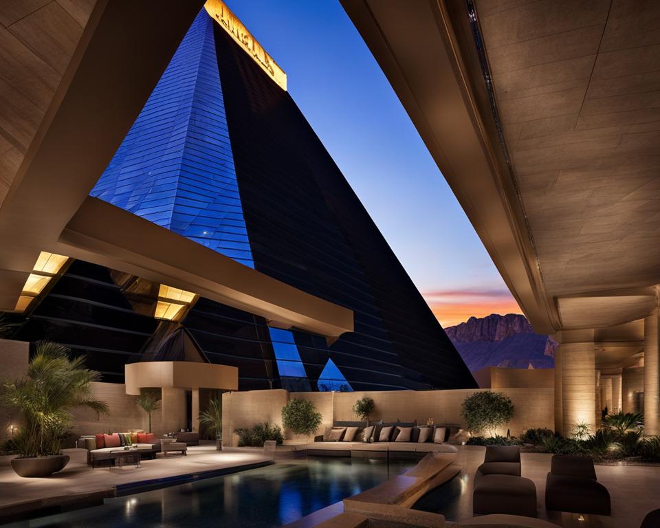 pyramid-shaped hotel in Las Vegas