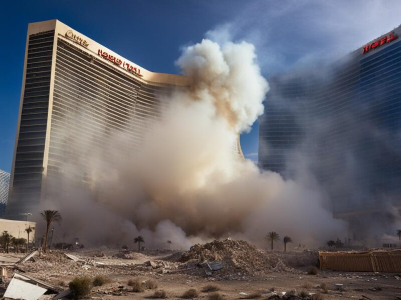 what las vegas hotel was imploded in 1993