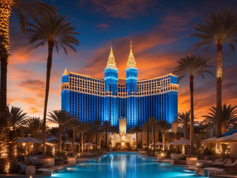 which las vegas hotel is shaped like a castle