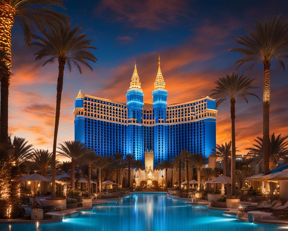 which las vegas hotel is shaped like a castle