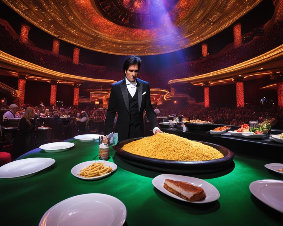 David Copperfield food and drink at Copperfield show